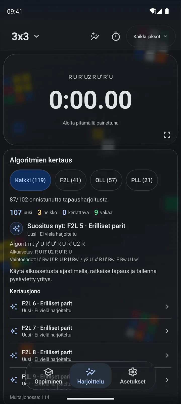 Cubiq · Algoritmien ja vaiheiden harjoittelu · Suomi