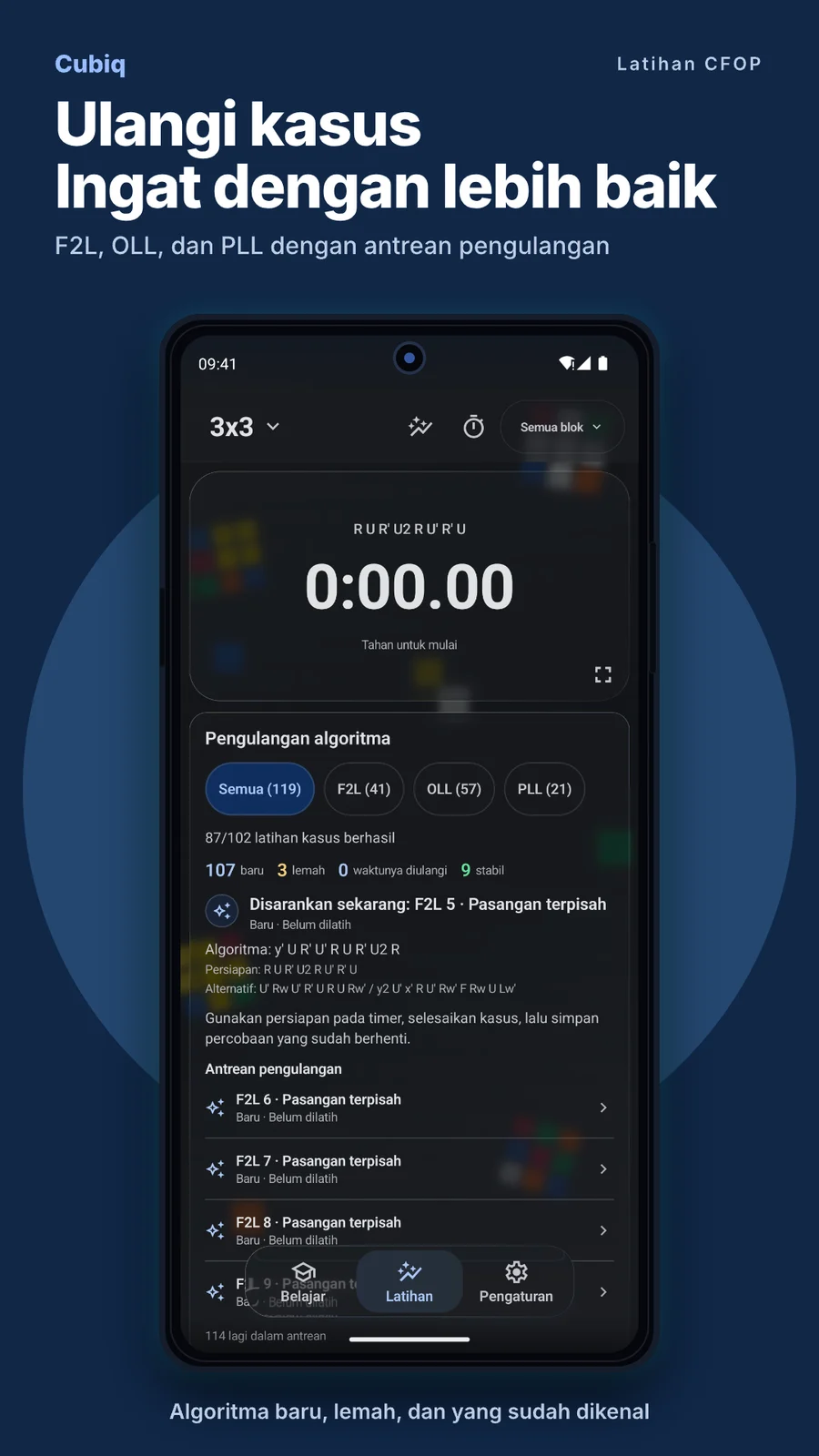 Cubiq · Latihan algoritma dan tahap penyelesaian · Bahasa Indonesia