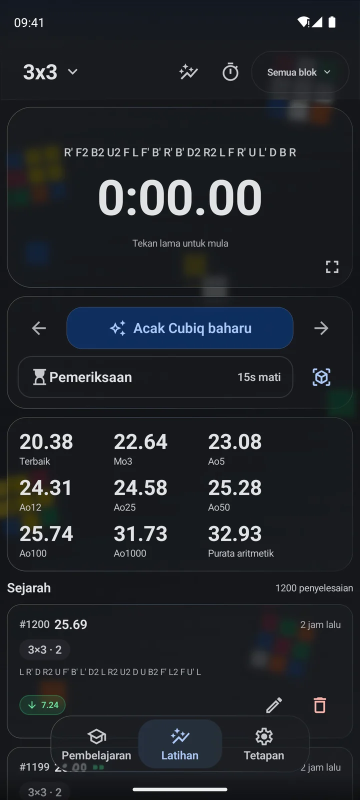 Cubiq · Pemasa dan acak · Bahasa Melayu