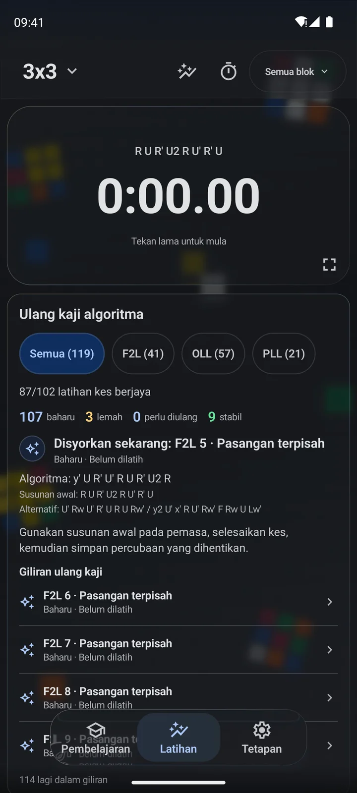 Cubiq · Latihan algoritma dan peringkat · Bahasa Melayu