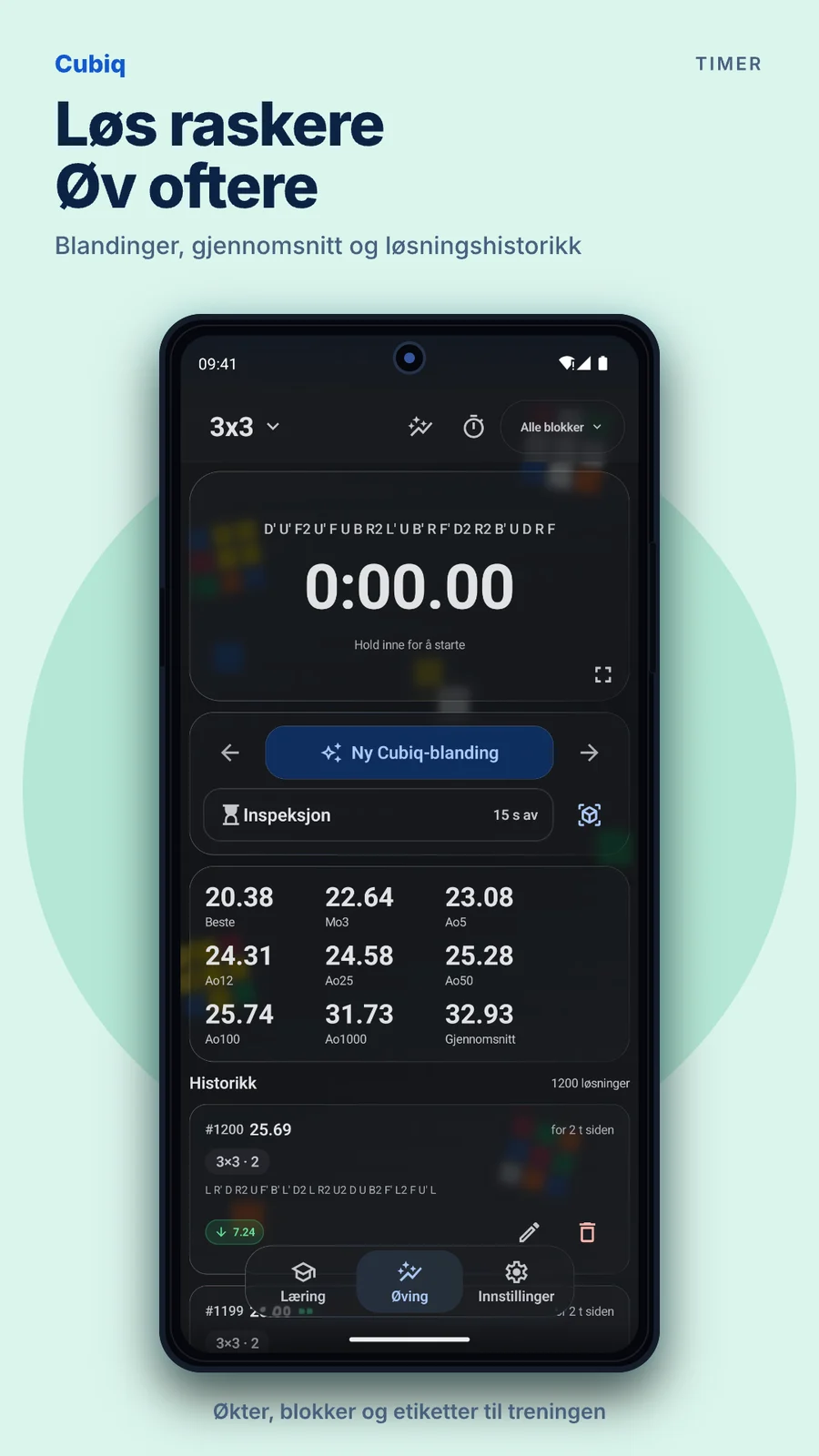 Cubiq · Timer og blandinger · Norsk (bokmål)