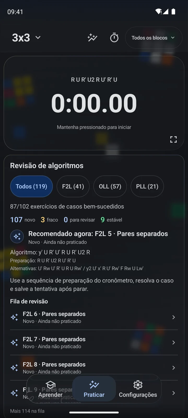 Cubiq · Treino de algoritmos e etapas · Português (Brasil)