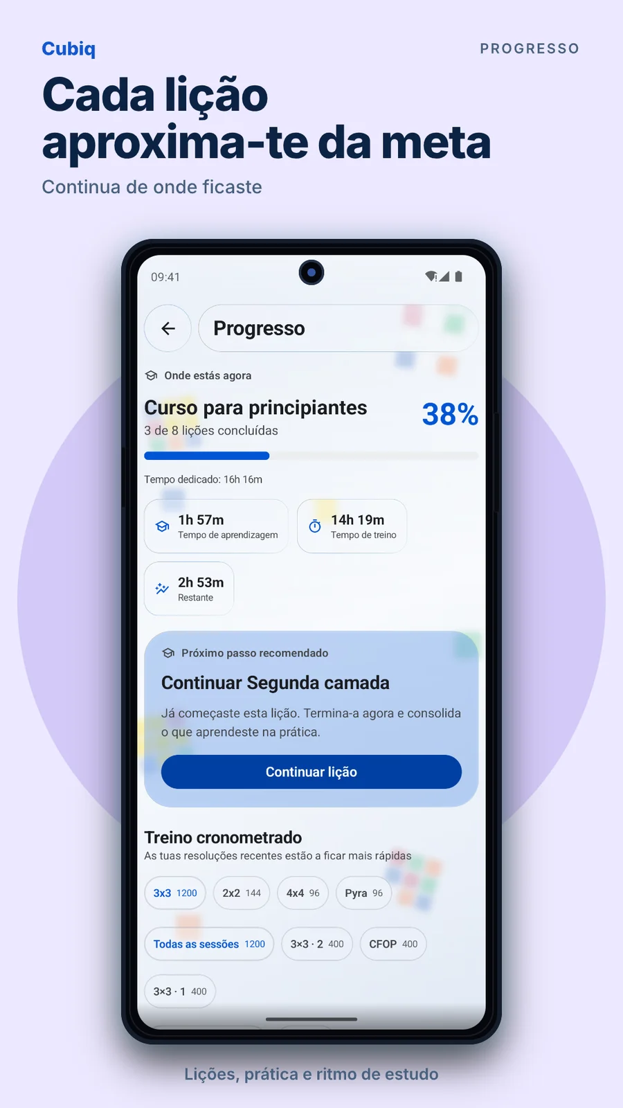 Cubiq · Estatísticas e progresso · Português (Portugal)