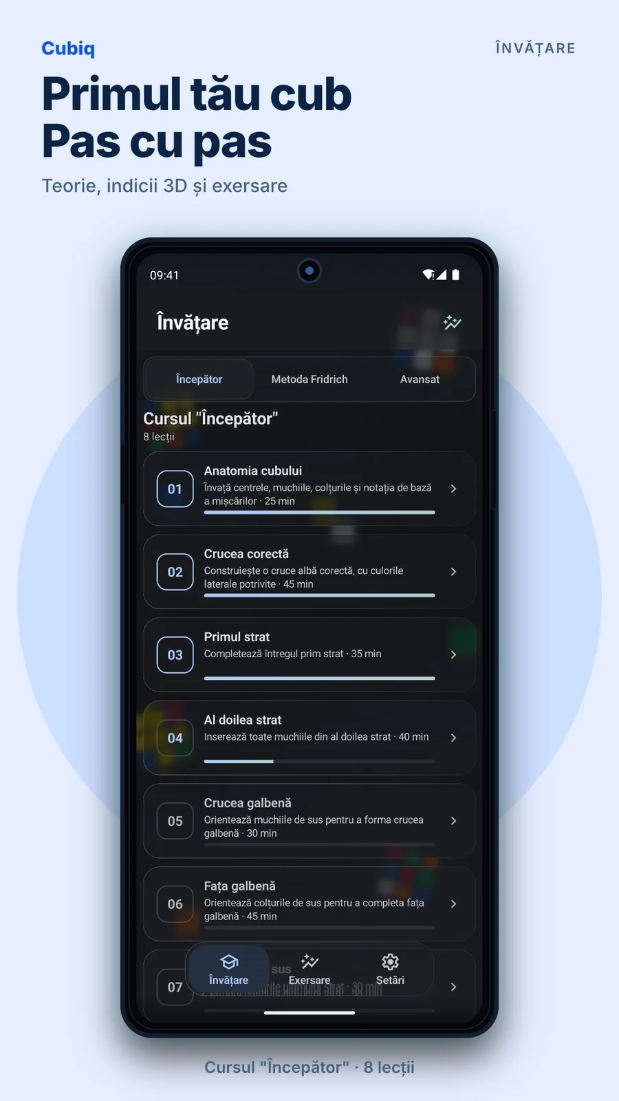 Cubiq · Învățare de la începător la tehnici avansate · Română
