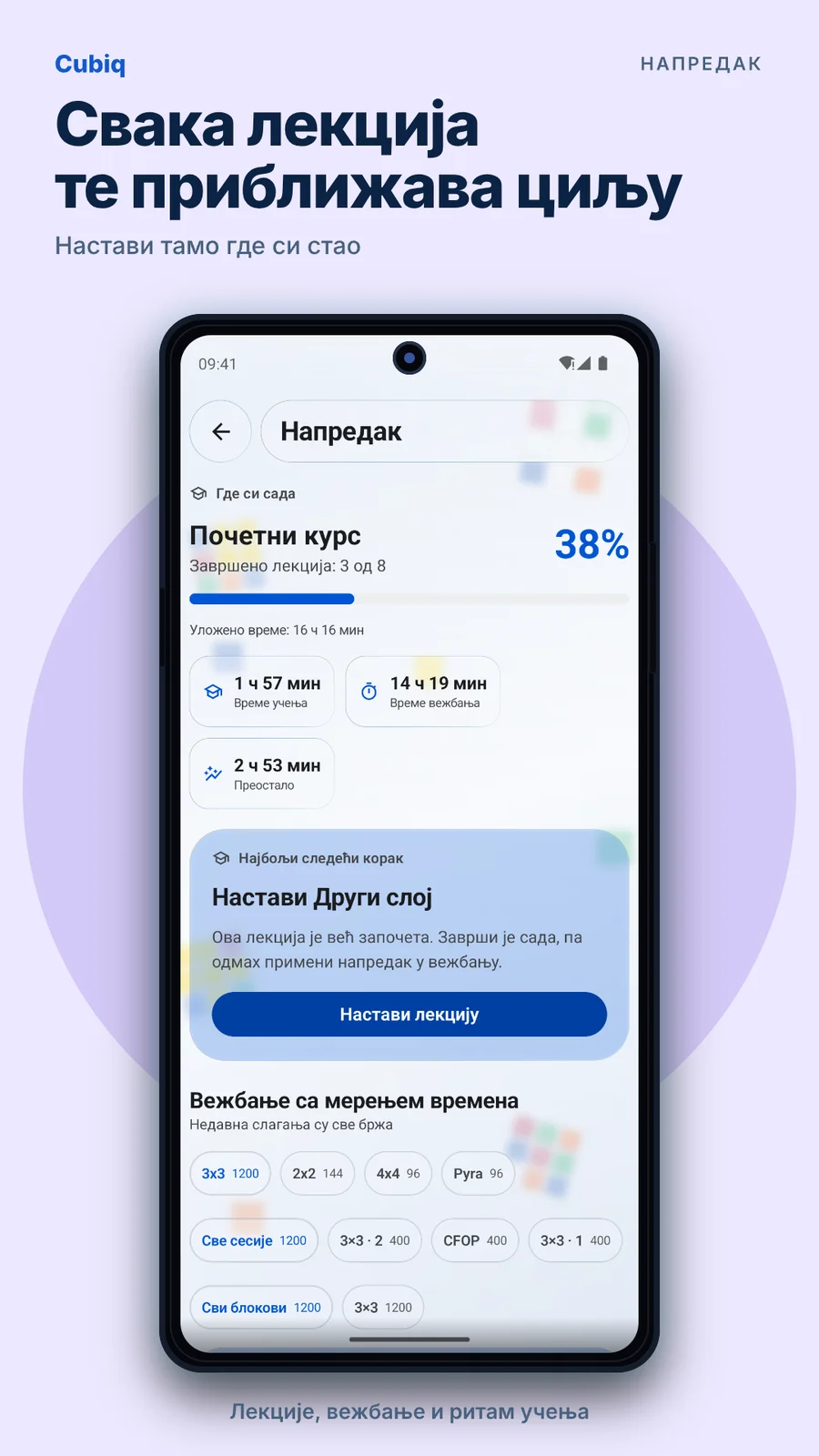Cubiq · Статистика и напредак · Српски