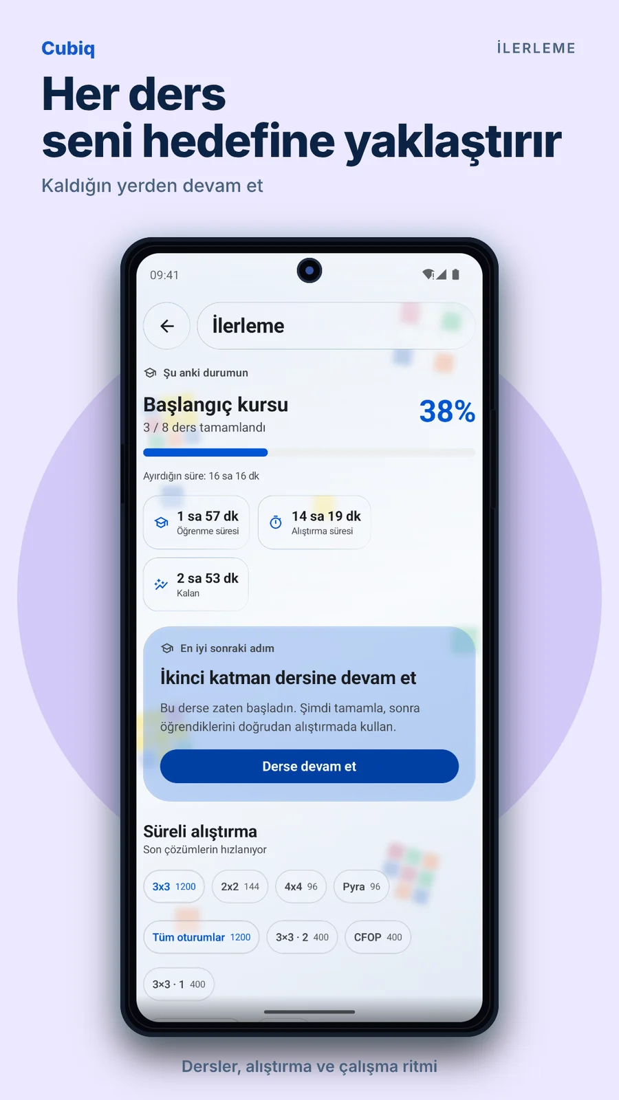 Cubiq · İstatistikler ve ilerleme · Türkçe